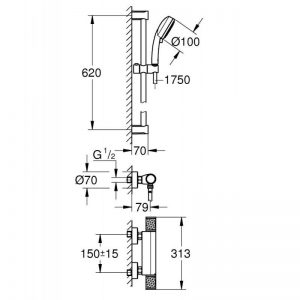 grohtherm 1000 34783000 grohe performance termostaten smesitel shema